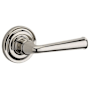 Baldwin Federal Non-Turning Two-Sided Through-Door Dummy Door Lever Set from the Reserve Collection Lifetime Polished Nickel
