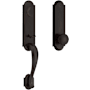 Baldwin Kodiak Full Dummy One Piece Handleset with Non-Turning Dummy Interior Rustic Knob Dark Bronze
