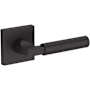 Baldwin Lake Forest Non-Turning Two-Sided Dummy Door Lever Set with Contemporary Square Rose from the Reserve Collection Venetian Bronze
