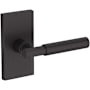 Baldwin Riddling Non-Turning Two-Sided Dummy Door Lever Set with Contemporary 5" Rose from the Reserve Collection Venetian Bronze