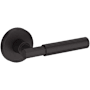 Baldwin Riddling Non-Turning Two-Sided Dummy Door Lever Set with Contemporary Round Rose from the Reserve Collection Venetian Bronze