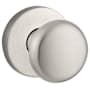 Baldwin Round Non-Turning Two-Sided Through-Door Dummy Door Knob Set from the Reserve Collection Satin Nickel