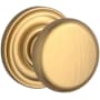 Baldwin Round Non-Turning Two-Sided Dummy Door Knob Set with Round Rose Lifetime Satin Brass