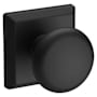 Baldwin Round Non-Turning Two-Sided Dummy Door Knob Set with Square Rose Satin Black
