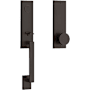 Baldwin Seattle Full Dummy One Piece Handleset with Non-Turning Dummy Interior Contemporary Knob Venetian Bronze