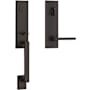 Baldwin Seattle Full Dummy One Piece Handleset with Non-Turning Dummy Interior Square Lever Venetian Bronze