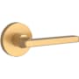 Baldwin Square Non-Turning Two-Sided Through-Door Dummy Door Lever Set from the Reserve Collection Lifetime Satin Brass
