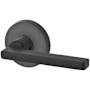 Baldwin Square Non-Turning Two-Sided Through-Door Dummy Door Lever Set from the Reserve Collection Venetian Bronze