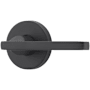Baldwin Square Non-Turning Two-Sided Through-Door Dummy Door Lever Set from the Reserve Collection Satin Black