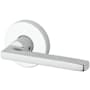 Baldwin Square Non-Turning Two-Sided Through-Door Dummy Door Lever Set from the Reserve Collection Polished Chrome
