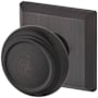 Baldwin Traditional Non-Turning Two-Sided Dummy Door Knob Set with Square Rose Venetian Bronze
