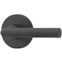 Baldwin Tube Non-Turning Two-Sided Through-Door Dummy Door Lever Set from the Reserve Collection Satin Black