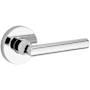Baldwin Tube Non-Turning Two-Sided Through-Door Dummy Door Lever Set from the Reserve Collection Polished Chrome