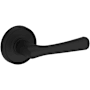 Baldwin Wyndcliff Non-Turning Two-Sided Dummy Door Lever Set with Recessed Round Rose from the Reserve Collection Satin Black