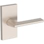 Baldwin Anaheim Hills Non-Turning One-Sided Dummy Door Lever with Contemporary 5" Rose from the Reserve Collection Satin Nickel