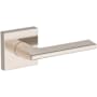 Baldwin Anaheim Hills Non-Turning One-Sided Dummy Door Lever with Contemporary Square Rose from the Reserve Collection Lifetime Polished Nickel