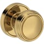 Baldwin Bremerton Non-Turning One-Sided Dummy Door Knob with Stepped Round Rose from the Reserve Collection Lifetime Polished Brass