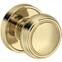 Baldwin Bremerton Non-Turning One-Sided Dummy Door Knob with Stepped Round Rose from the Reserve Collection Non-Lacquered Brass