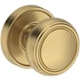 Baldwin Bremerton Non-Turning One-Sided Dummy Door Knob with Stepped Round Rose from the Reserve Collection Lifetime Satin Brass