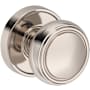 Baldwin Bremerton Non-Turning One-Sided Dummy Door Knob with Stepped Round Rose from the Reserve Collection Lifetime Polished Nickel