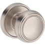Baldwin Bremerton Non-Turning One-Sided Dummy Door Knob with Stepped Round Rose from the Reserve Collection Satin Nickel