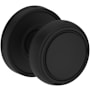 Baldwin Bremerton Non-Turning One-Sided Dummy Door Knob with Stepped Round Rose from the Reserve Collection Satin Black