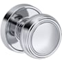 Baldwin Bremerton Non-Turning One-Sided Dummy Door Knob with Stepped Round Rose from the Reserve Collection Polished Chrome