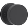 Baldwin Contemporary Non-Turning One-Sided Dummy Door Knob with Round Rose Satin Black