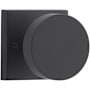 Baldwin Contemporary Non-Turning One-Sided Dummy Door Knob with Square Rose Satin Black