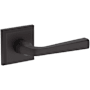 Baldwin Kingvale Non-Turning One-Sided Dummy Door Lever with Traditional Square Rose from the Reserve Collection Venetian Bronze