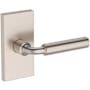 Baldwin La Conner Non-Turning One-Sided Dummy Door Lever with Contemporary 5" Rose from the Reserve Collection Satin Nickel