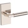 Baldwin Lake Forest Non-Turning One-Sided Dummy Door Lever with Contemporary 5" Rose from the Reserve Collection Lifetime Polished Nickel