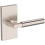 Baldwin Lake Forest Non-Turning One-Sided Dummy Door Lever with Contemporary 5" Rose from the Reserve Collection Satin Nickel