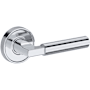 Baldwin Lake Forest Non-Turning One-Sided Dummy Door Lever with Recessed Round Rose from the Reserve Collection Polished Chrome