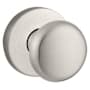 Baldwin Round Non-Turning One-Sided Surface Mount Dummy Door Knob with Round Rosette from the Reserve Collection Satin Nickel
