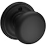Baldwin Round Non-Turning One-Sided Dummy Door Knob with Round Rose Satin Black