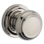 Baldwin Traditional Non-Turning One-Sided Dummy Door Knob with Round Rose Lifetime Polished Nickel