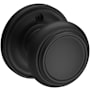 Baldwin Traditional Non-Turning One-Sided Dummy Door Knob with Round Rose Satin Black