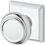 Baldwin Traditional Non-Turning One-Sided Dummy Door Knob with Square Rose Polished Chrome
