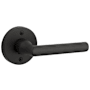 Baldwin Tube Non-Turning One-Sided Dummy Door Lever with Round Rose Satin Black