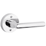 Baldwin Tube Non-Turning One-Sided Dummy Door Lever with Round Rose Polished Chrome