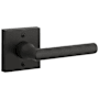 Baldwin Tube Non-Turning One-Sided Dummy Door Lever with Square Rose Satin Black