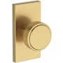 Baldwin Vashon Non-Turning One-Sided Dummy Door Knob with Contemporary 5" Rose from the Reserve Collection Lifetime Satin Brass