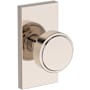 Baldwin Vashon Non-Turning One-Sided Dummy Door Knob with Contemporary 5" Rose from the Reserve Collection Lifetime Polished Nickel