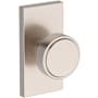 Baldwin Vashon Non-Turning One-Sided Dummy Door Knob with Contemporary 5" Rose from the Reserve Collection Satin Nickel