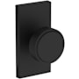 Baldwin Vashon Non-Turning One-Sided Dummy Door Knob with Contemporary 5" Rose from the Reserve Collection Satin Black