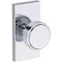 Baldwin Vashon Non-Turning One-Sided Dummy Door Knob with Contemporary 5" Rose from the Reserve Collection Polished Chrome