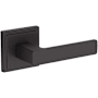 Baldwin Sharpewood Non-Turning One-Sided Dummy Door Lever with Stepped Square Rose from the Reserve Collection Venetian Bronze