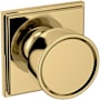 Baldwin K007 Non-Turning Two-Sided Dummy Door Knob Set with R050 Rose from the Estate Collection Lifetime Polished Brass