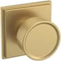 Baldwin K007 Non-Turning Two-Sided Dummy Door Knob Set with R050 Rose from the Estate Collection Vintage Brass